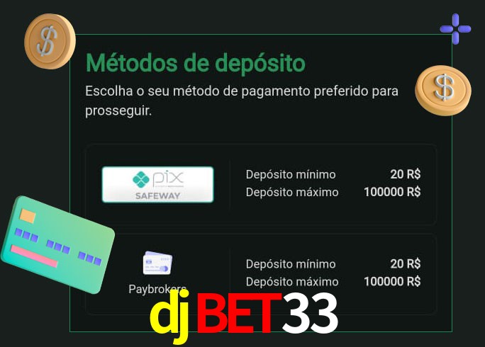 O cassino djbet33 oferece uma grande variedade de métodos de pagamento